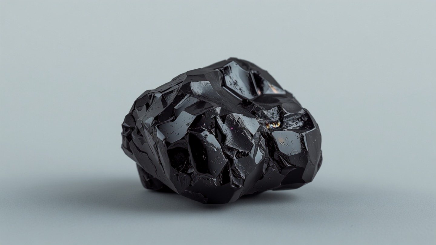 オブシディアン（黒曜石）の標本写真