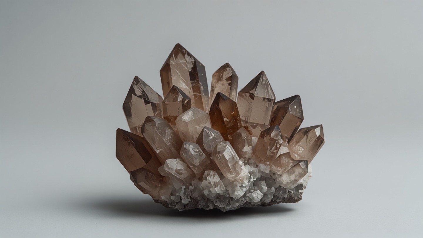 スモーキークォーツ（煙水晶）の標本写真